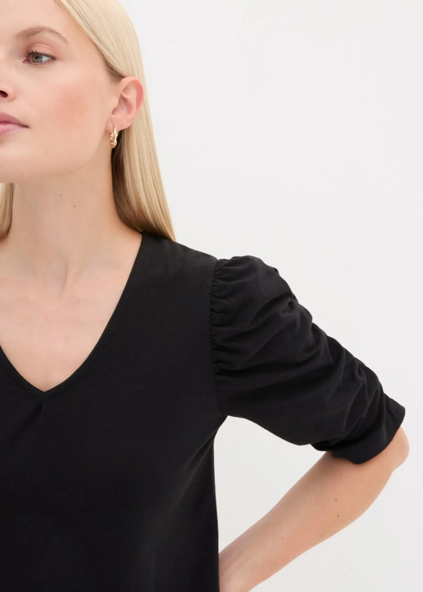 Mujer bonprix bonprix Camiseta con mangas abullonadas