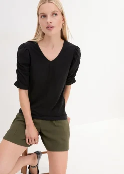 Mujer bonprix bonprix Camiseta con mangas abullonadas