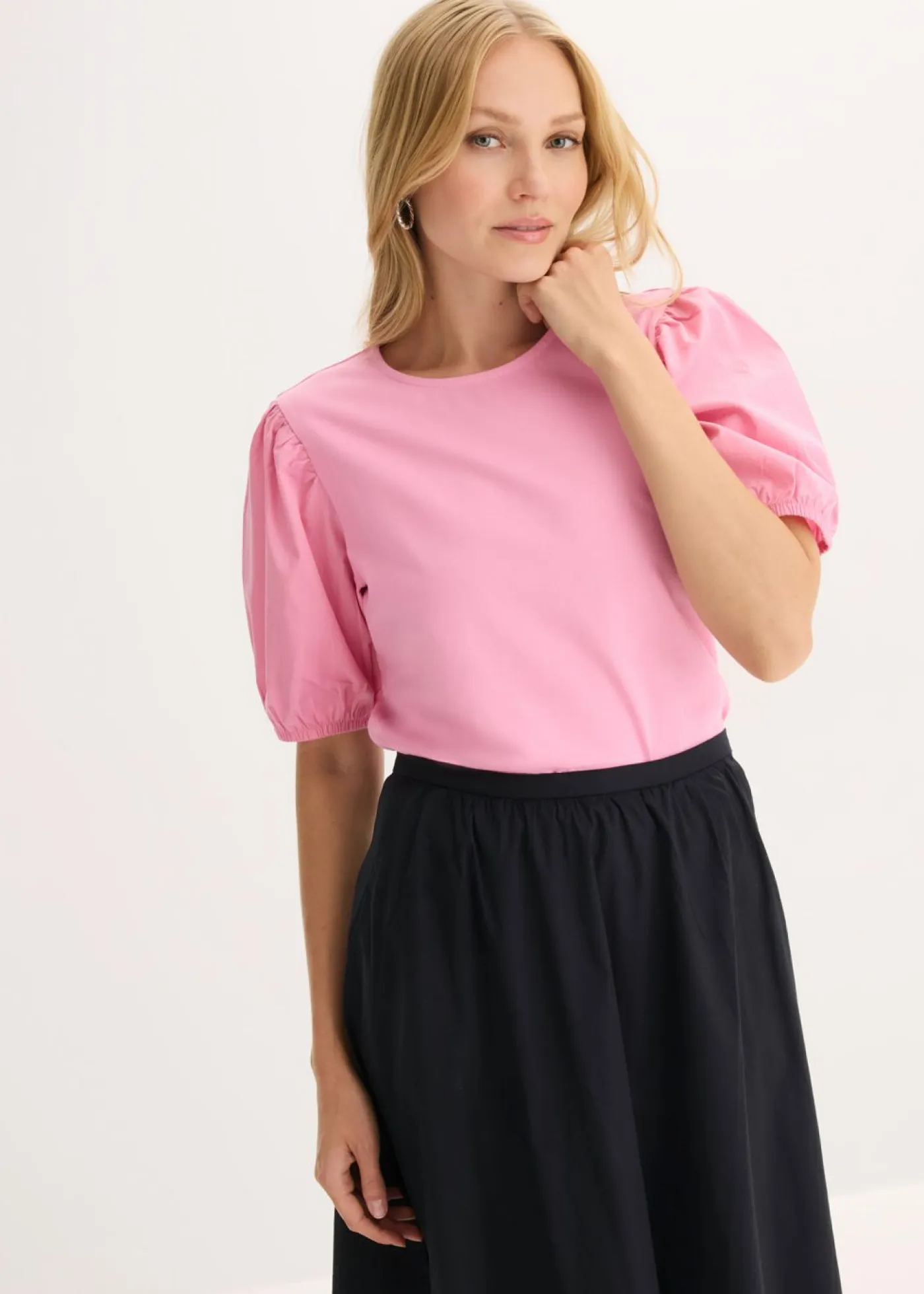 Mujer bonprix bonprix Camiseta con mangas abullonadas