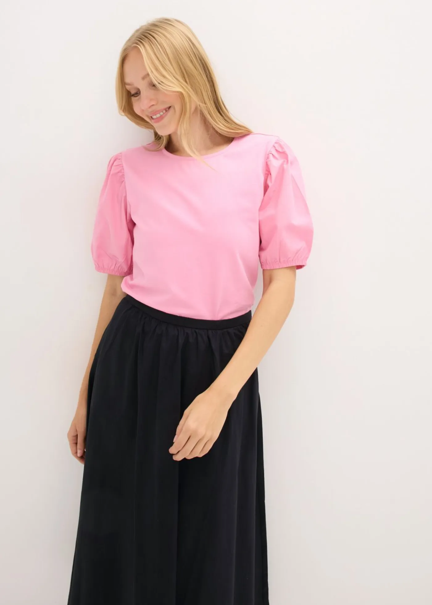 Mujer bonprix bonprix Camiseta con mangas abullonadas