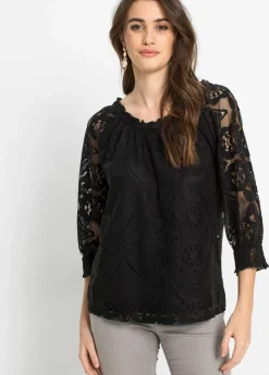 Mujer bonprix bonprix Camiseta con mangas abullonadas