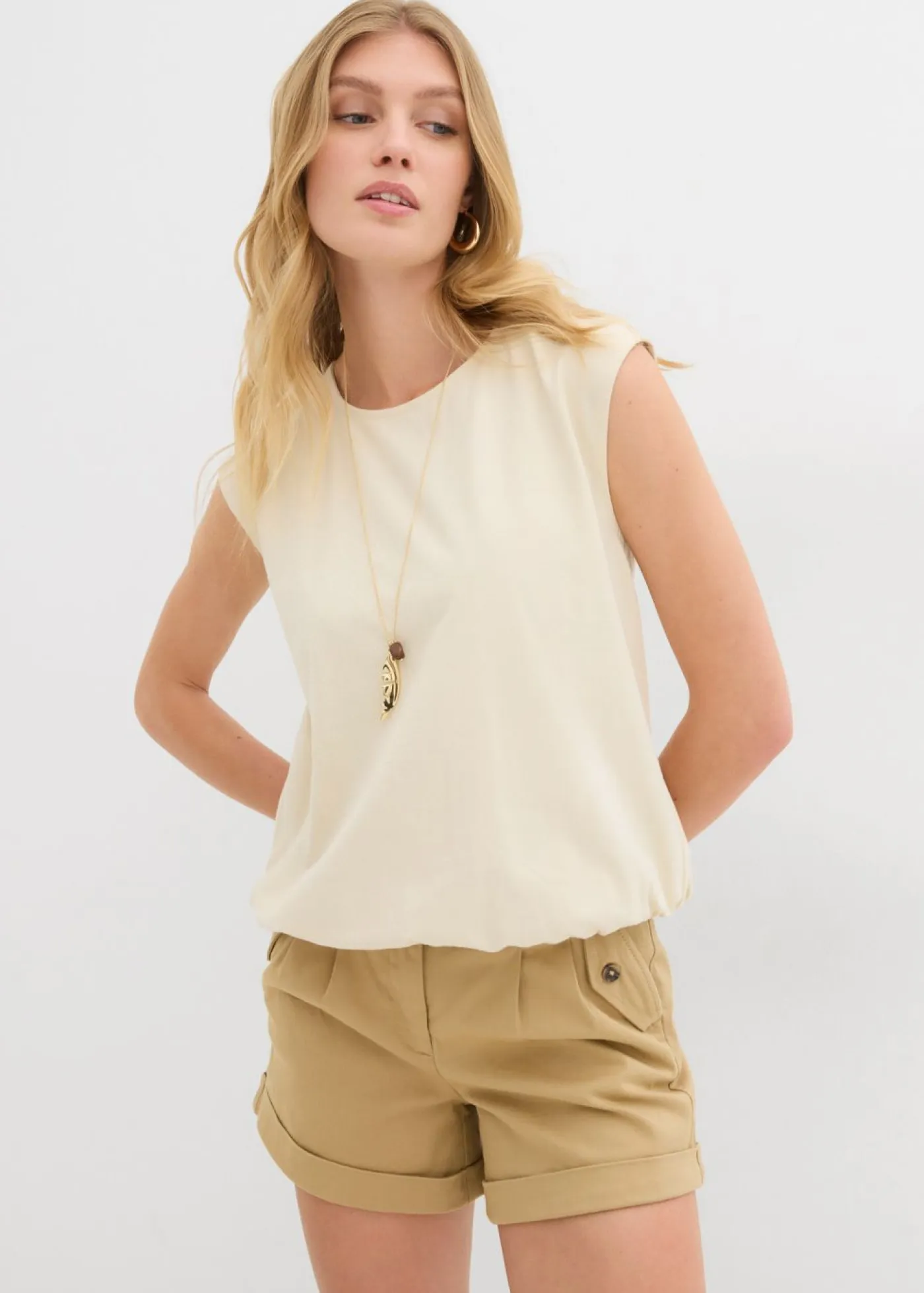 Mujer bonprix bonprix Camiseta con puños elásticos