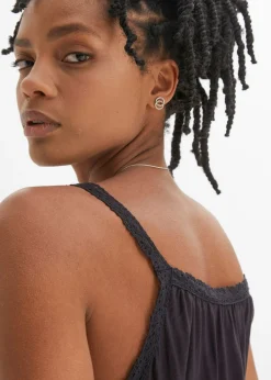 Mujer bonprix bonprix Camiseta con ribete de encaje