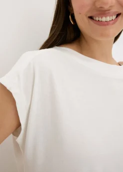 Mujer bonprix bonprix Camiseta con ribete de satén