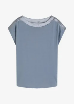 Mujer bonprix bonprix Camiseta con ribete de satén