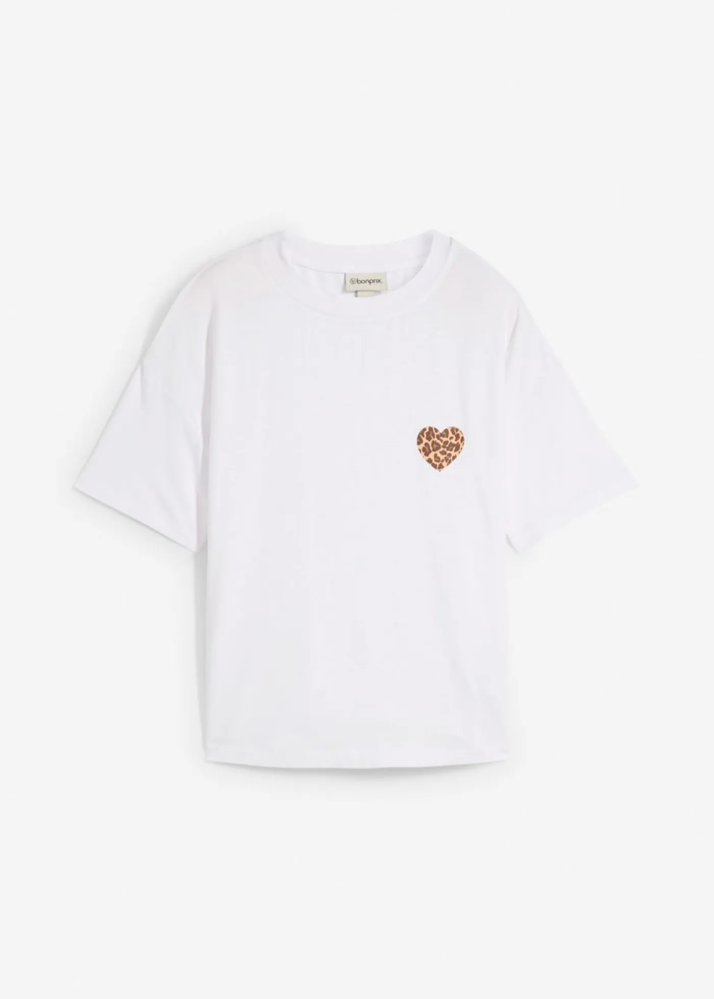 bonprix bonprix Camisetas>Camiseta corta con hombros caídos Blanco-beige