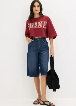 Mujer bonprix bonprix Camiseta corta de algodón orgánico puro