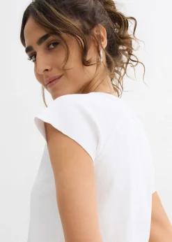 Mujer bonprix bonprix Camiseta corta de canalé