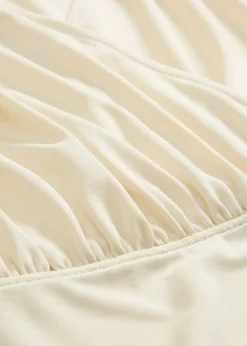 bonprix bonprix Camisetas>Camiseta cruzada de mezcla de viscosa fluida Crudo