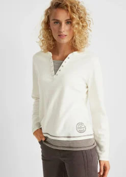 Mujer bonprix bonprix Camiseta de algodón 2 en 1 con manga larga