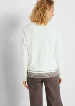 Mujer bonprix bonprix Camiseta de algodón 2 en 1 con manga larga