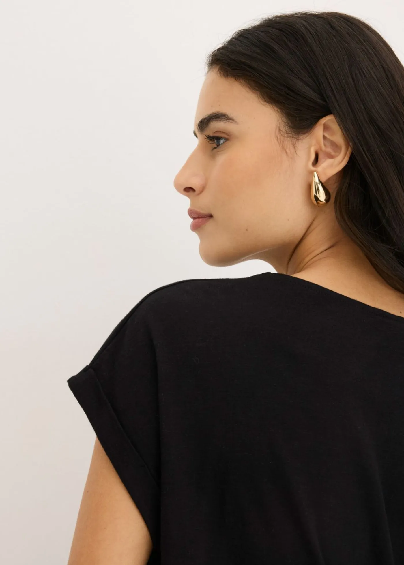 Mujer bonprix bonprix Camiseta de algodón con aplicación de tachuelas