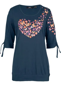 Mujer bonprix bonprix Camiseta de algodón con hombros al descubierto