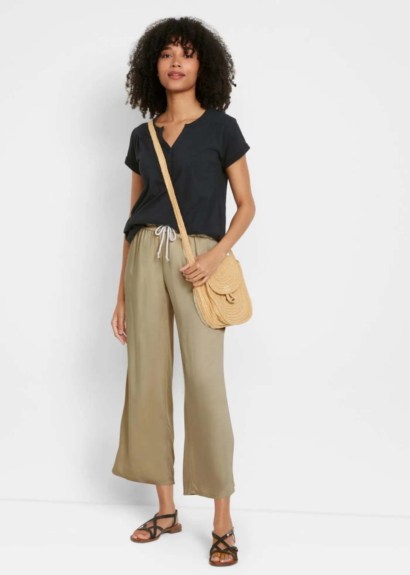 Mujer bonprix bonprix Camiseta de algodón con manga corta