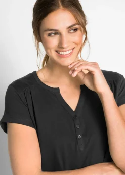 Mujer bonprix bonprix Camiseta de algodón con manga corta