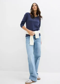 Mujer bonprix bonprix Camiseta de algodón ecológico puro con cuello redondo