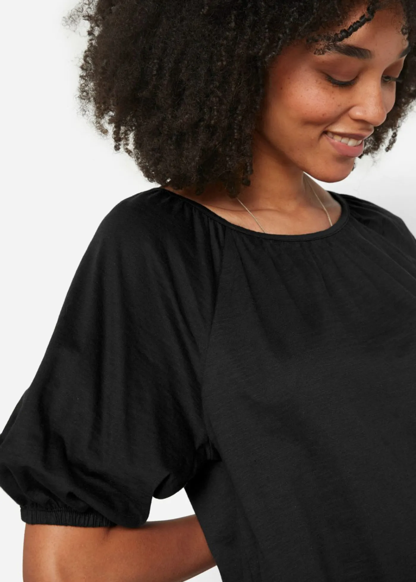 bonprix bonprix Camisetas|Novedades>Camiseta de algodón orgánico puro Negro