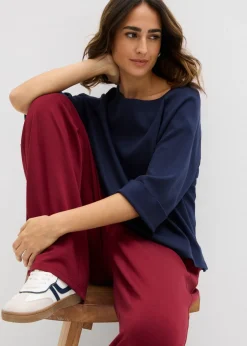 Mujer bonprix bonprix Camiseta de algodón orgánico grueso con mangas raglán