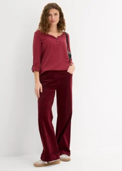 Mujer bonprix bonprix Camiseta de algodón orgánico puro con botones