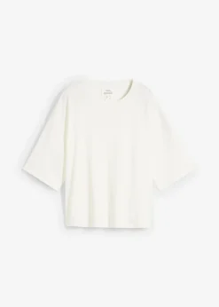 bonprix bonprix Esenciales|Camisetas>Camiseta de algodón orgánico puro Blanco lana