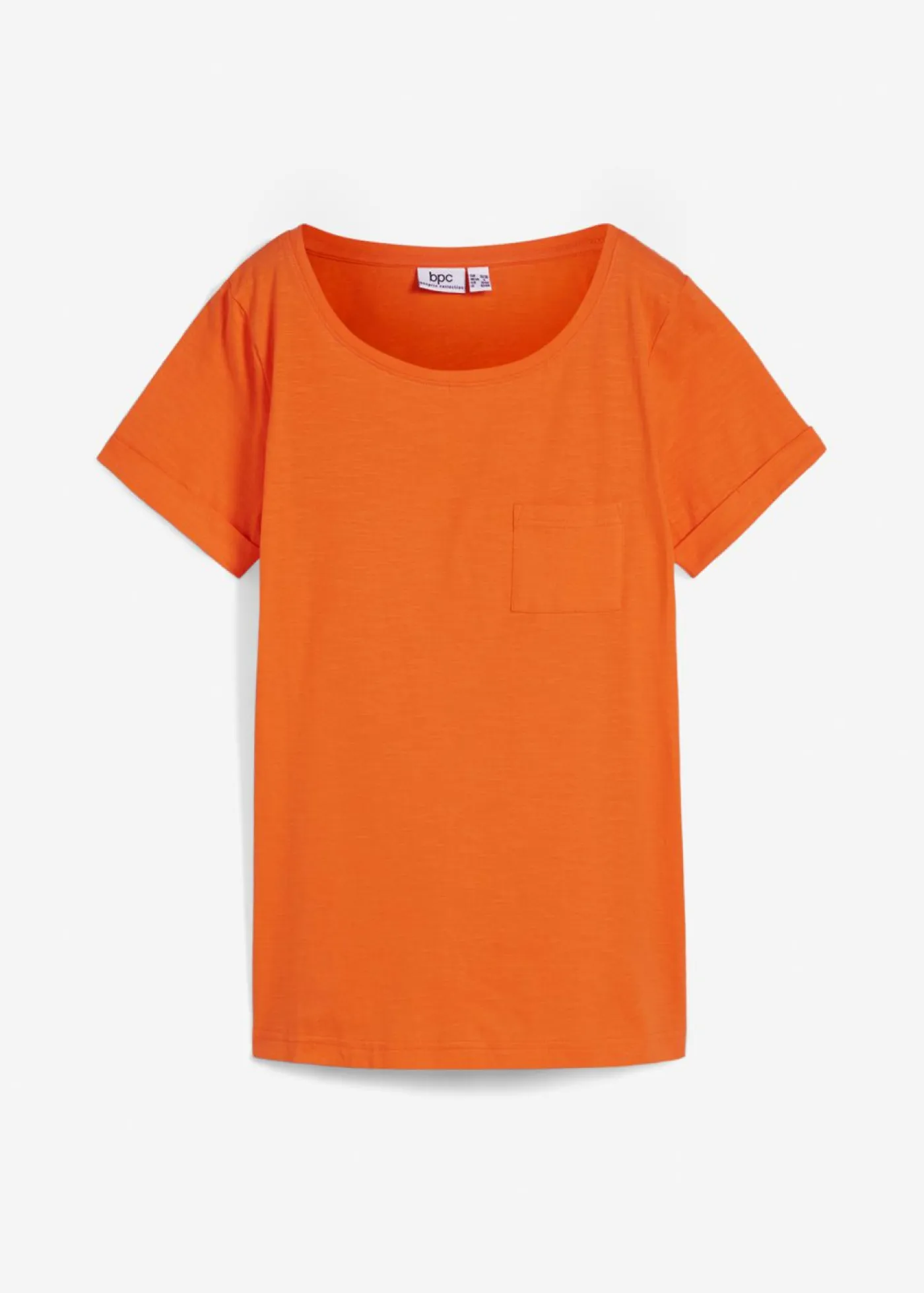 bonprix bonprix Básicos|Camisetas>Camiseta de algodón orgánico puro Naranja cálido