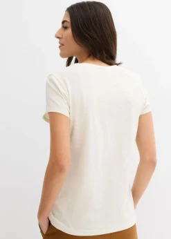 Mujer bonprix bonprix Camiseta de algodón orgánico puro (2 unidades)