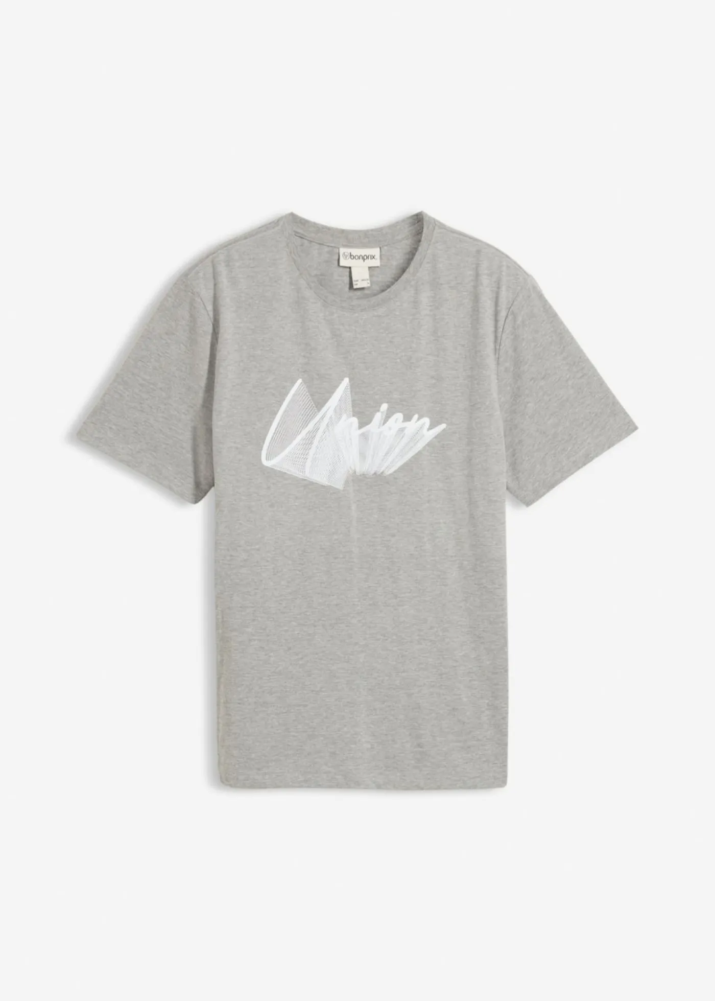 bonprix bonprix Camisetas Y Polos>Camiseta de algodón orgánico puro Gris claro jaspeado