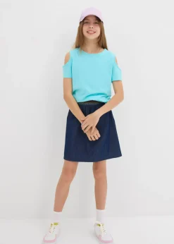 Niños bonprix bonprix Camiseta de algodón orgánico puro con hombros al descubierto