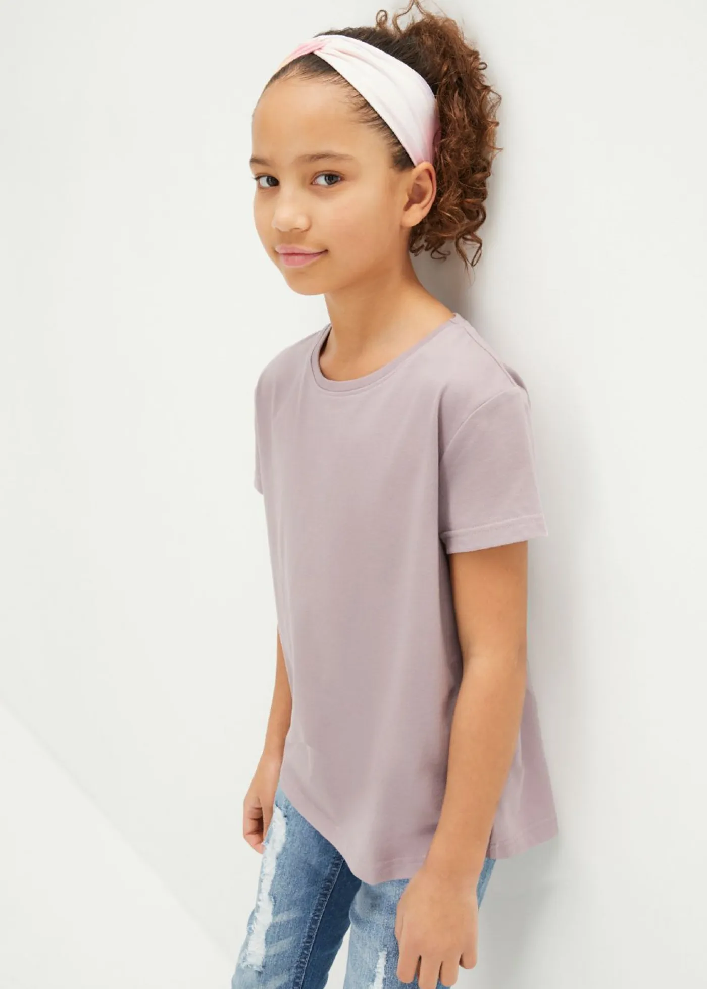 bonprix bonprix Ropa 9 A 16 Años·Camisetas Y Camisas|Ropa 9 A 16 Años·Packs De Ropa>Camiseta de algodón orgánico puro (3 unidades) Lila + arena brasileña + negro