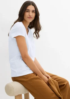 Mujer bonprix bonprix Camiseta de algodón orgánico puro (2 unidades)