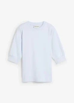 bonprix bonprix Camisetas>Camiseta de algodón orgánico puro azul pálido