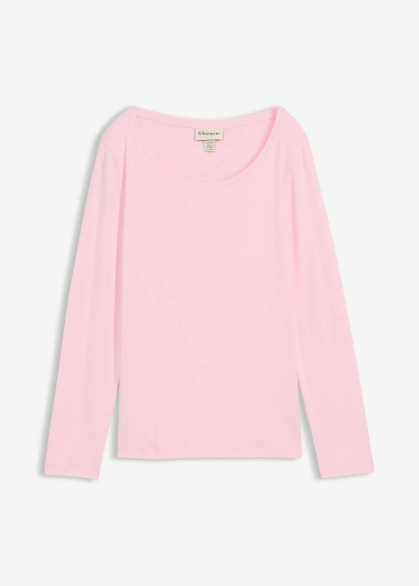 bonprix bonprix Básicos|Camisetas>Camiseta de algodón orgánico puro con manga larga rosa cristal