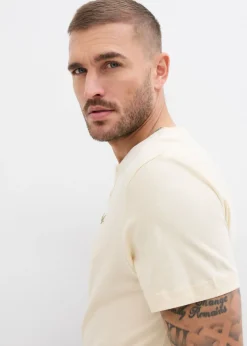 Hombre bonprix bonprix Camiseta de algodón orgánico puro con cuello henley (3 unidades)