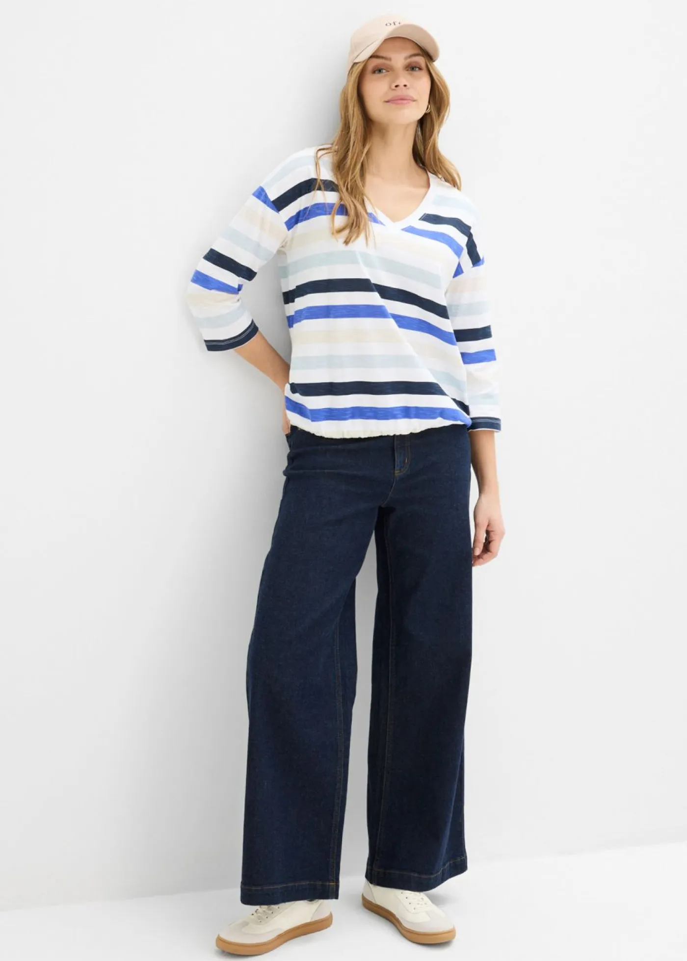 Mujer bonprix bonprix Camiseta de algodón orgánico con mangas 3/4