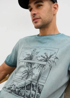 Hombre bonprix bonprix Camiseta de algodón orgánico con aspecto lavado