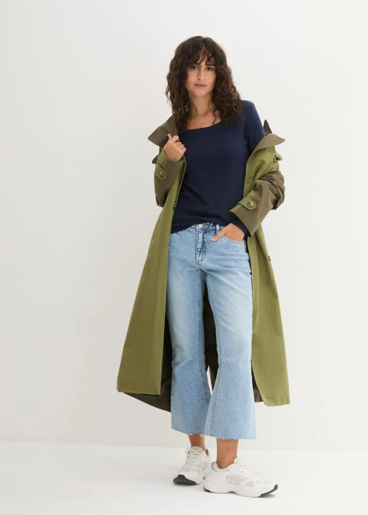 bonprix bonprix Básicos|Camisetas>Camiseta de algodón orgánico puro con manga larga Azul marino