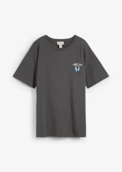 bonprix bonprix Camisetas>Camiseta de algodón orgánico puro antracita