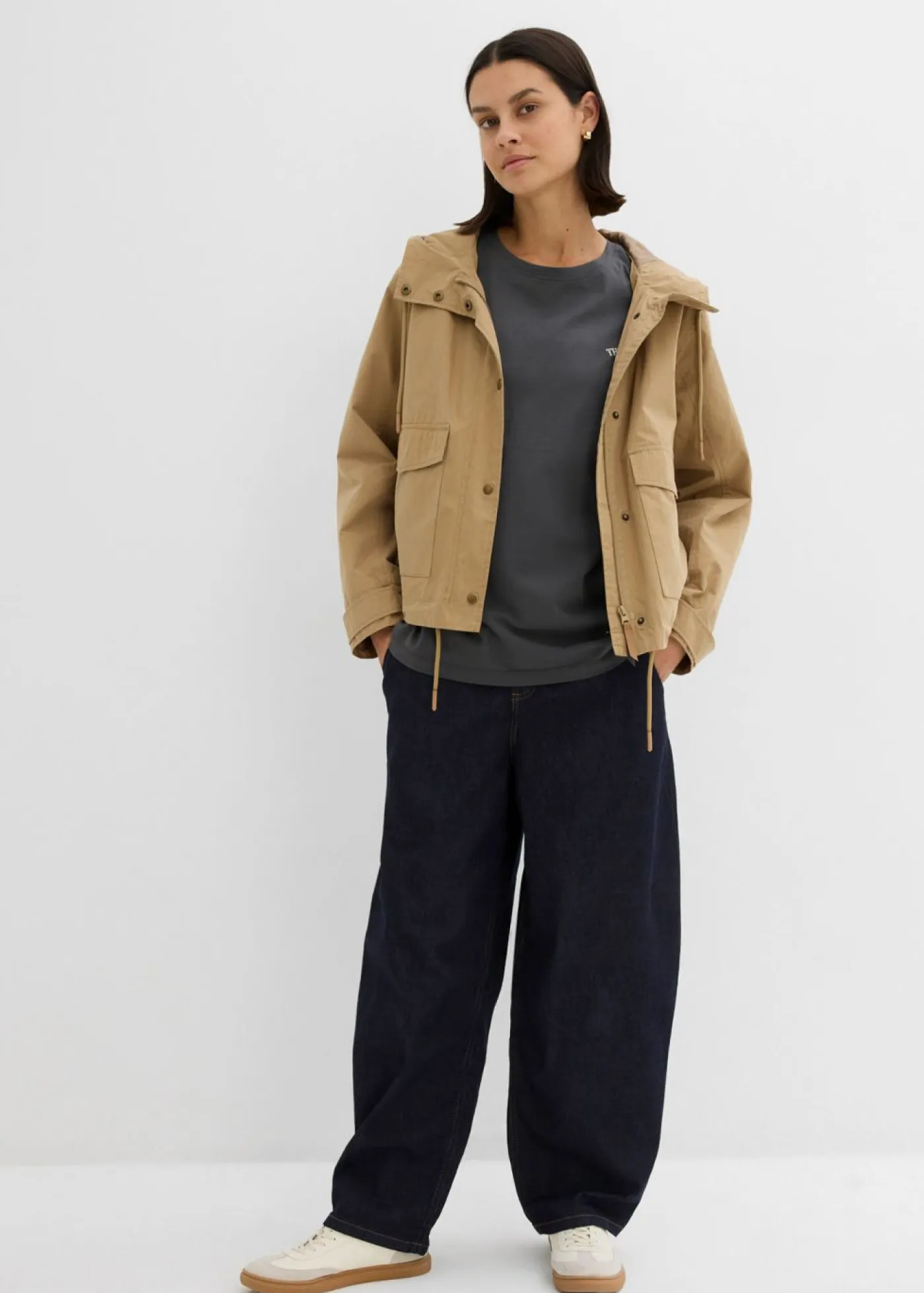 bonprix bonprix Camisetas>Camiseta de algodón orgánico puro antracita