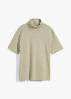 Mujer bonprix bonprix Camiseta de algodón orgánico puro con cuello alto