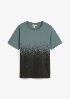 bonprix bonprix Camisetas Y Polos>Camiseta de algodón orgánico Verde eucalipto-negro