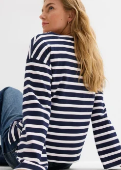 Mujer bonprix bonprix Camiseta de algodón orgánico puro con manga larga