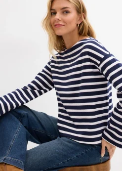 Mujer bonprix bonprix Camiseta de algodón orgánico puro con manga larga