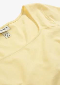 bonprix bonprix Básicos|Camisetas>Camiseta de algodón orgánico pesado Amarillo claro
