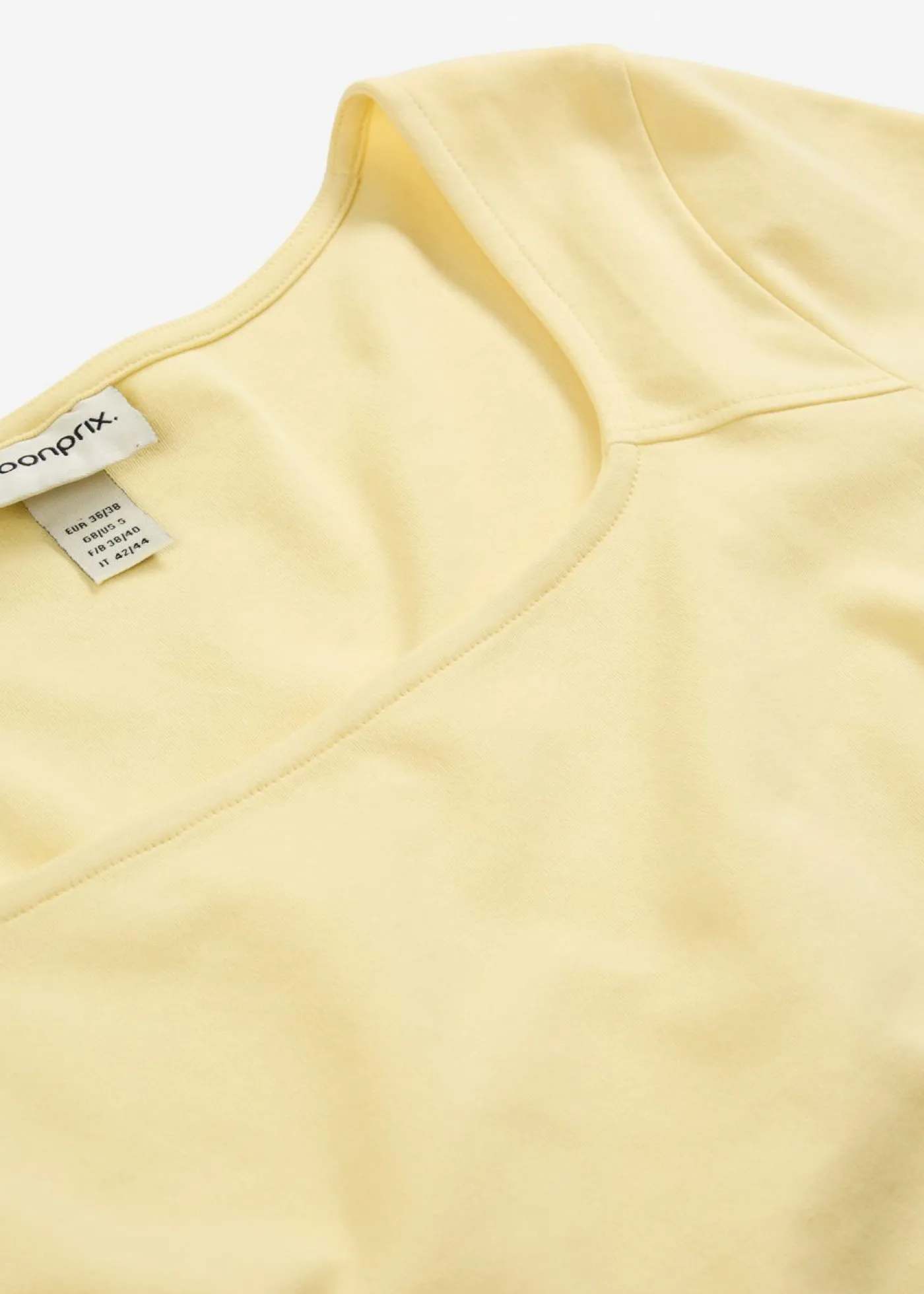 bonprix bonprix Básicos|Camisetas>Camiseta de algodón orgánico pesado Amarillo claro