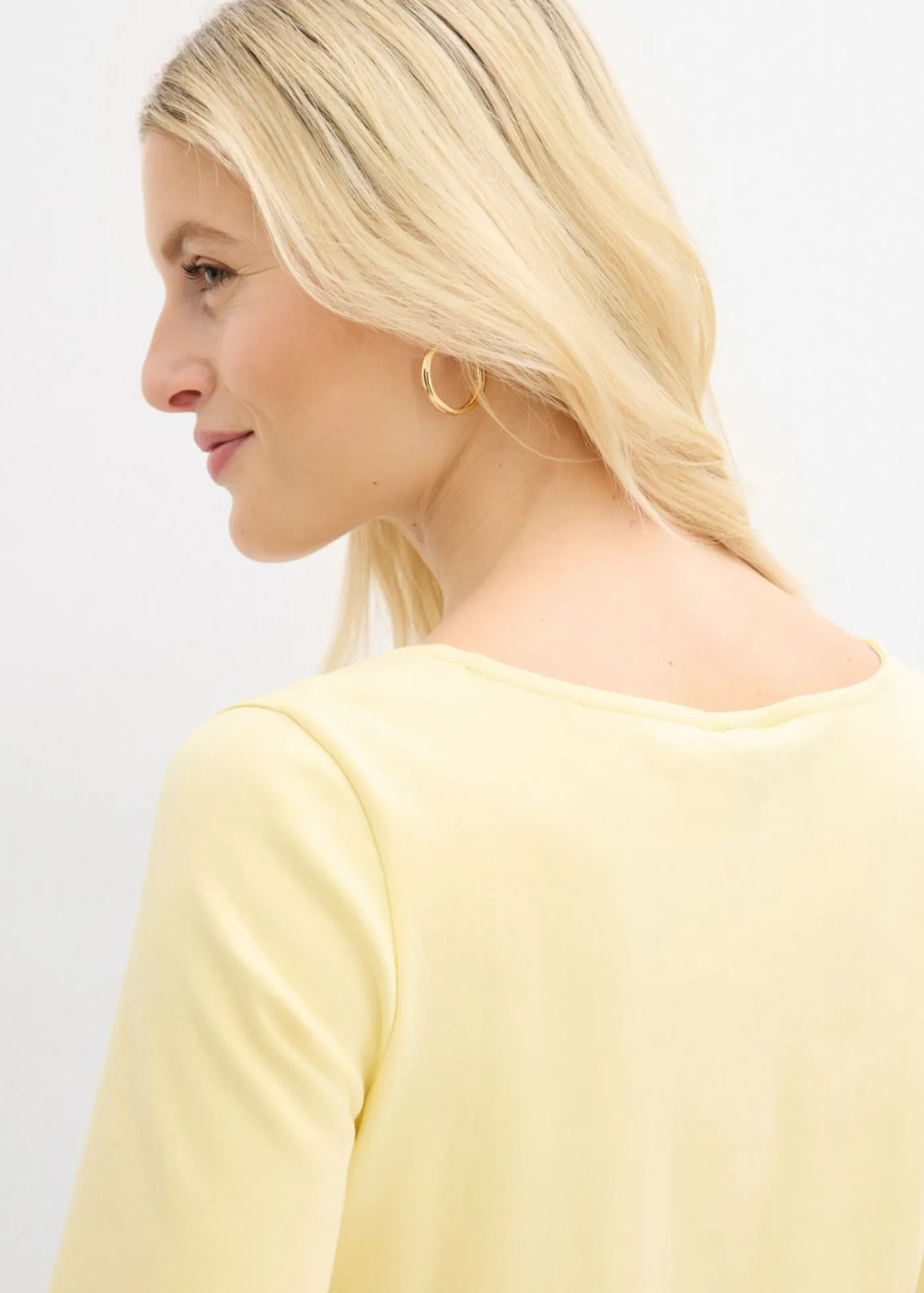 bonprix bonprix Básicos|Camisetas>Camiseta de algodón orgánico pesado Amarillo claro