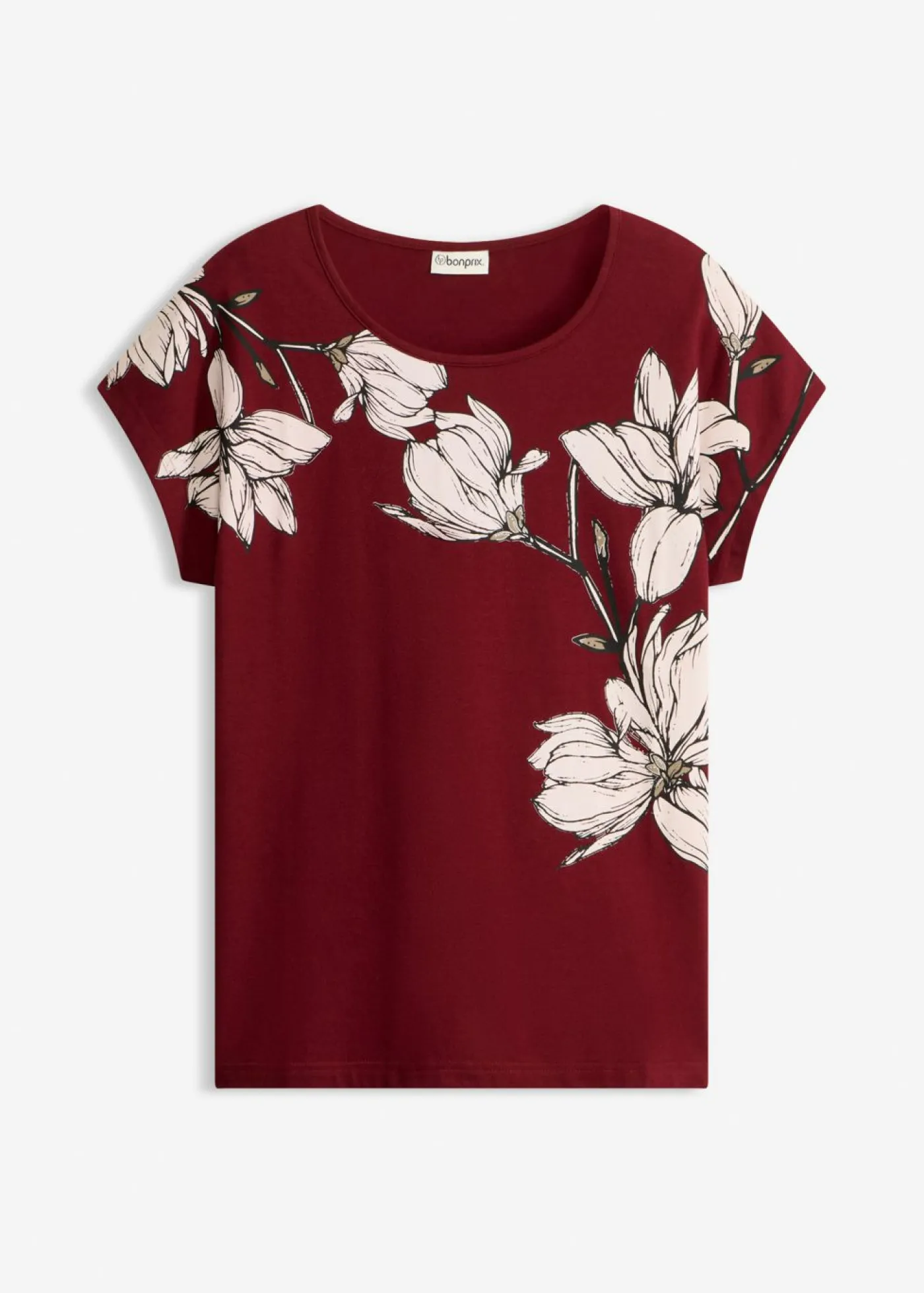 Mujer bonprix bonprix Camiseta de algodón orgánico con estampado de flores