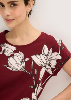 Mujer bonprix bonprix Camiseta de algodón orgánico con estampado de flores