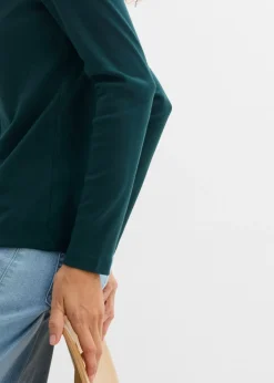 Mujer bonprix bonprix Camiseta de algodón orgánico puro con manga larga