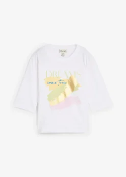 bonprix bonprix Camisetas>Camiseta de algodón orgánico puro Blanco