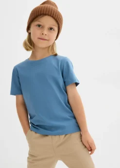 bonprix bonprix Ropa 2 A 9 Años·Multipack|Ropa 2 A 9 Años·Camisetas>Camiseta de algodón orgánico puro (3 unidades) verde mar+antracita+café con leche